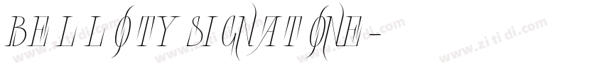 Belloty Signatone字体转换